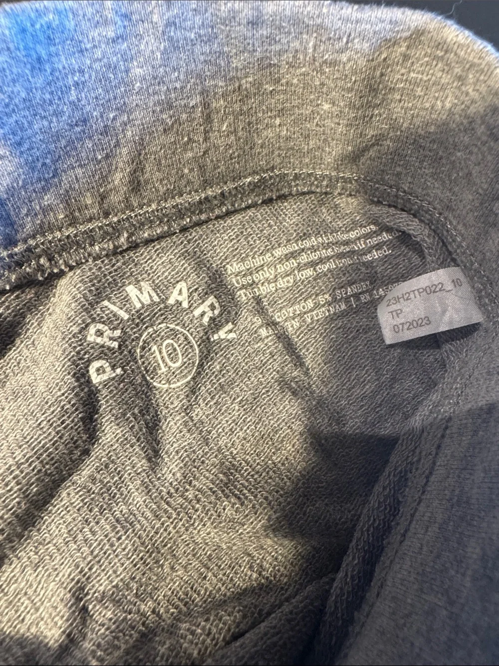 Bundle: Primary French Terry Cozy Leggings Blue, Gray)